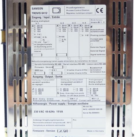 Prozessregelstation 6412-0202051000.00 Neu OVP