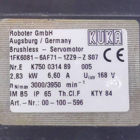 Servomotor 1KF6081-6AF71-1ZZ9-ZS07  Used