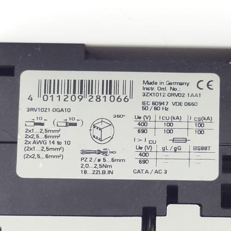 Leistungsschalter 3zx1012-0rv02-1aa1 Gebraucht