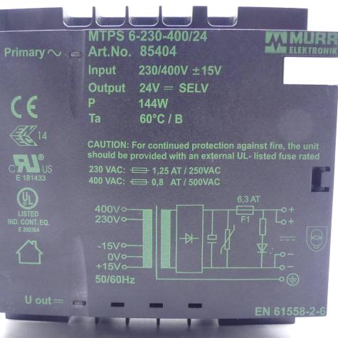 Power supply MTPS 6-230-400/24  Used