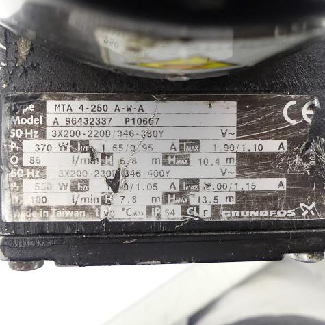 Tauchpumpe MTA 4-250 A-W-A Gebraucht