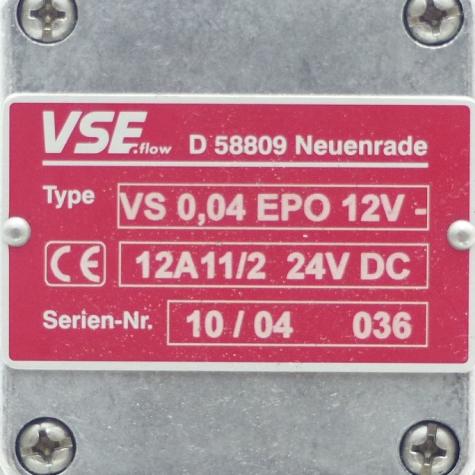 Flowmeter VS 0,04 EPO VS 0,04 EPO 12V 