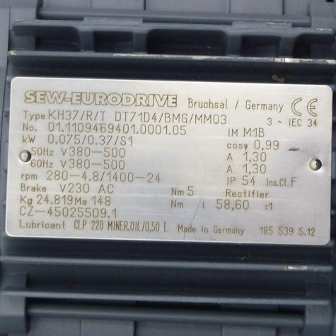 Getriebemotor KH37/R/T DT71D4/BMG/MM03 MM03C-503-00 Gebraucht