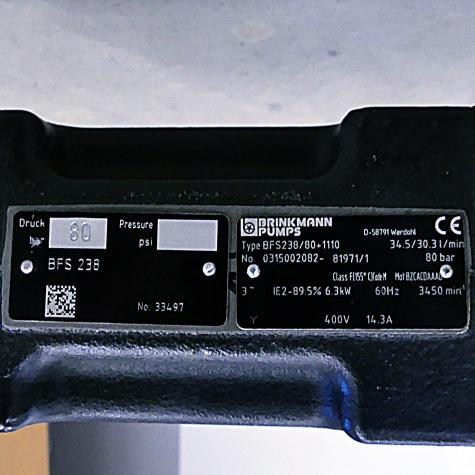 Schraubenspindelpumpe BFS238/80+1110 Used