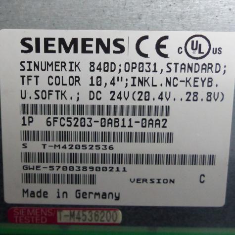Control Panel Sinumerik 840D  Used