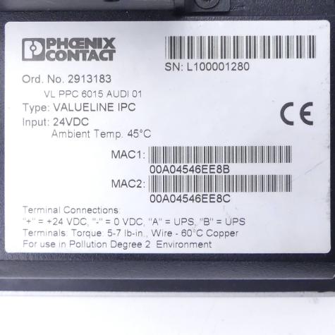 Panel PC  VL PPC6015 AUDI 01  Used