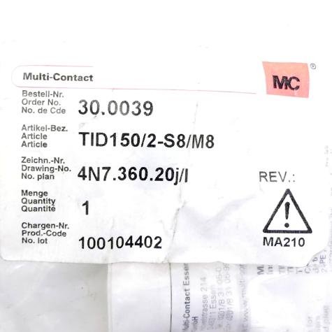 Mounting box TID150/2-S8/M8 New FS