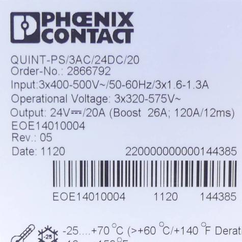 Netzgerät QUINT-PS/3AC/24DC/20  Gebraucht