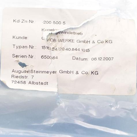 Ball screw Drive BZ48S 1516.24/20.40.844.1015 New FS