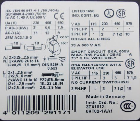 Contactor  Used