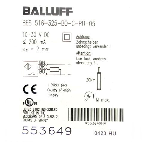 Inductive sensor BES01C5 BES01C5  New FS