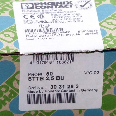 Double level pull spring terminal block STTB 2,5 BU 4017918186821 