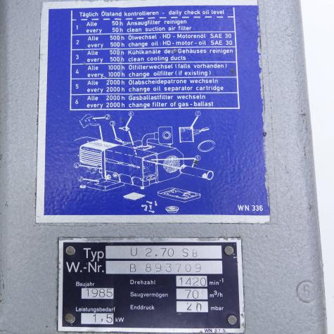 Vakuumpumpe U2.70 SB 4AP90L Gebraucht