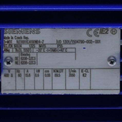 Drehstrommotor 1LE1001-1CA19-0WB4-Z Neu