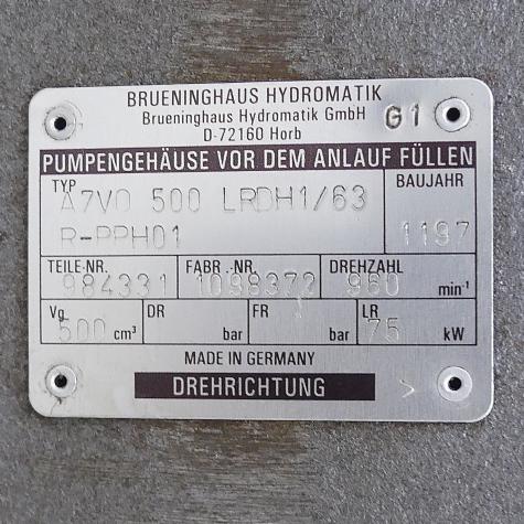 Axialkolben-Verstellpumpe  Neu