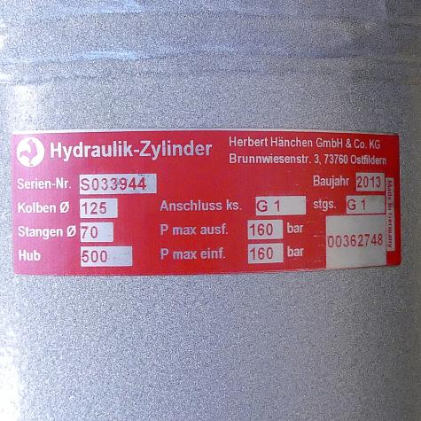 Hydraulikzylinder 125 x 500  Neu