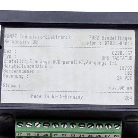 SPS-Tastatur  Gebraucht