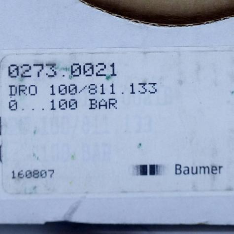 Manometer DRO 100/811.133 160807 Neu OVP