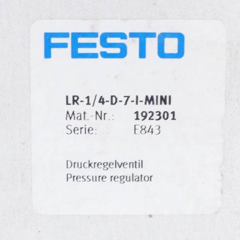 Druckregelventil LR-1/4-D-7-I-MINI 192301 Neu OVP