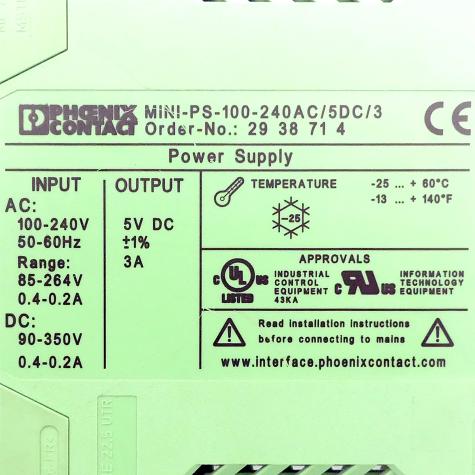 Power supply MINI-PS-100-240AC/ 5DC/3 Used