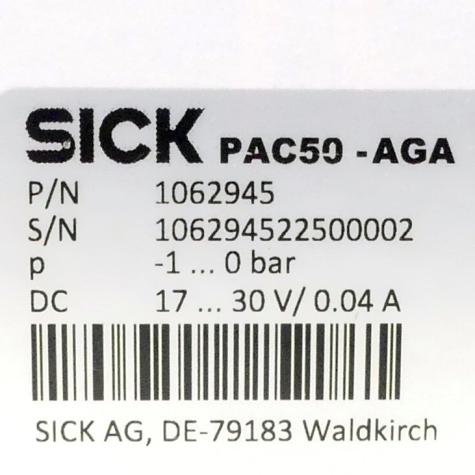 Drucksensor PAC50-AGA Neu OVP