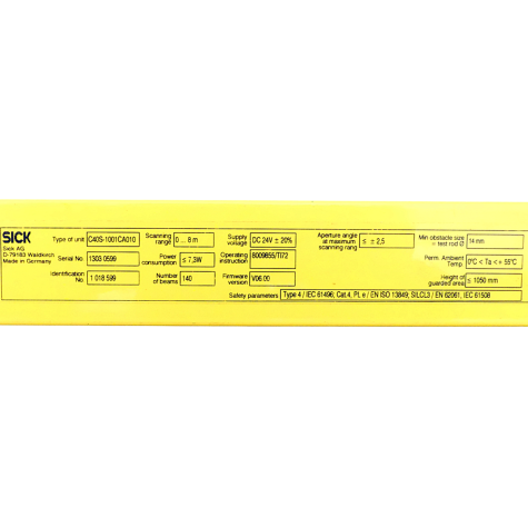Sicherheitslichtvorhang C4000 C40S-1001CA010 Gebraucht