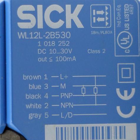 Photoelectric Sensor WL12L-2B530 New