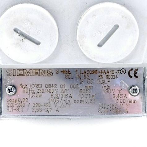 Drehstrommotor mit Bremse K783 0842 01 002 1 LA5096-4AA10-Z Gebraucht