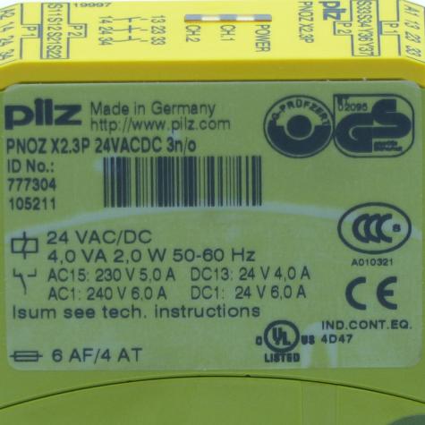 Not Aus Schaltgerät PNOZ X2.3P 24VADC 3n/o Gebraucht