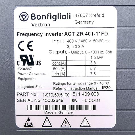 Frequency converter ACT ZR 401-11FD Used