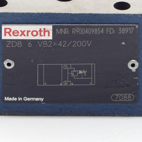 Pressure relief Valve ZDB 6 VA2-42/200 R900409854 New
