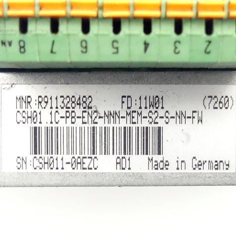 Control unit CSH01.1C-PB-EN2-NNN-MEM-S2-S-NN-FW Used