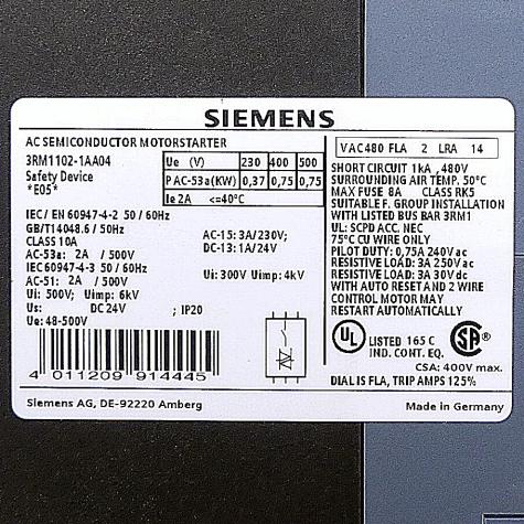 Fail-safe direct starter  Refurbished