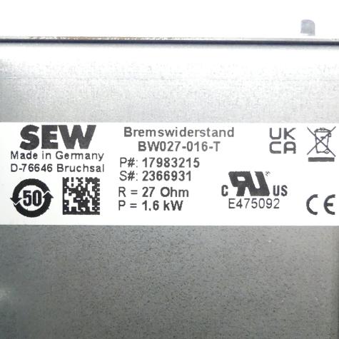Bremswiderstand BW027-016-T Neu