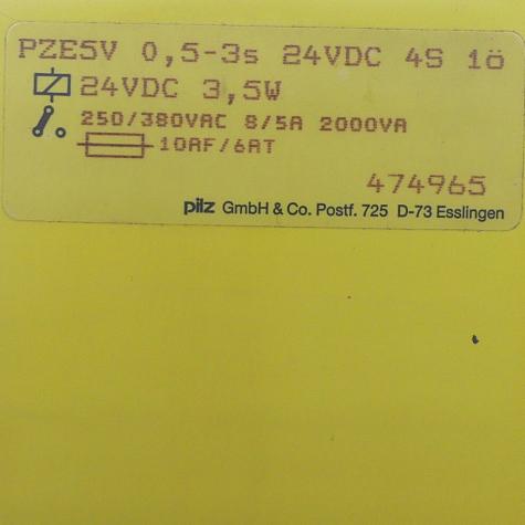 PZE 5V 0,5-3s 24VDC 4s 1Ö Sicherheitsschaltegerät  
