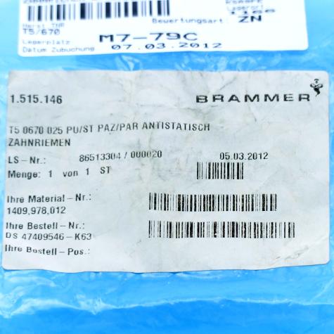 Zahnriemen T5 0670 025 PU/ST PAZ/PAR  Neu OVP