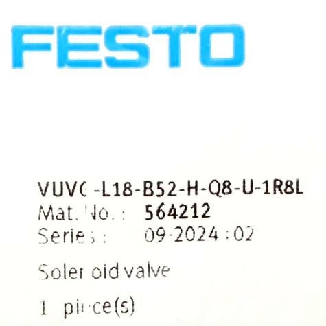 Magnetventil VUVG-L18-M52-RH-Q6-U-1R8L 564212 Neu OVP