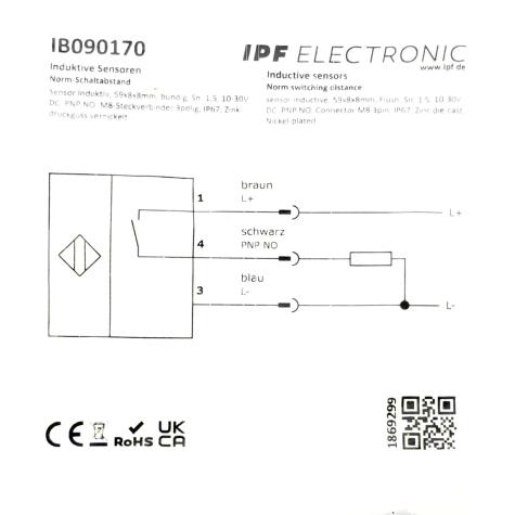 Induktiver Sensor IB090170 Neu OVP