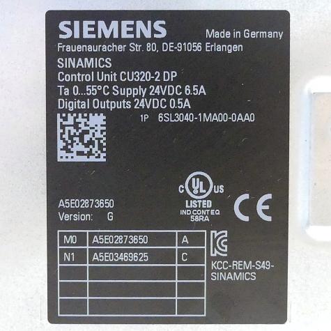 SINAMICS Control unit  (Version G) CU320-2 DP 