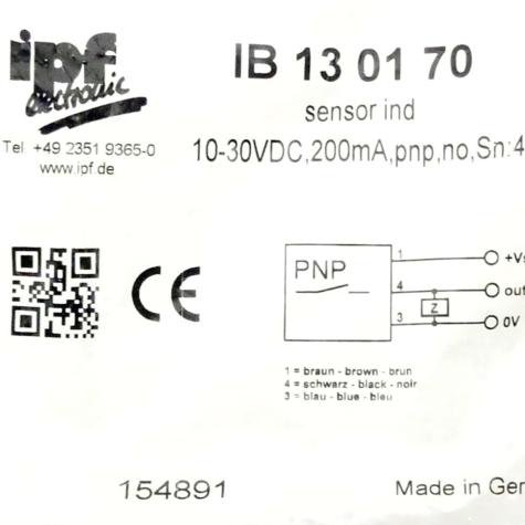 Inductive sensor IB 13 01 70 IB 13 01 70  New FS