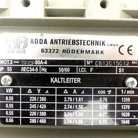 Three-phase motor TFCP80A-4 New