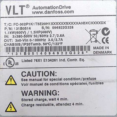 131B0514 Variable Frequency Drive  Refurbished