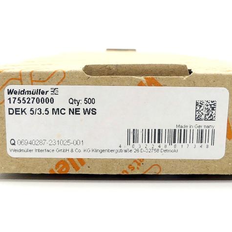 Klemmenmarkierer  (500 St.) DEK 5/3.5 MC NE WS Neu OVP