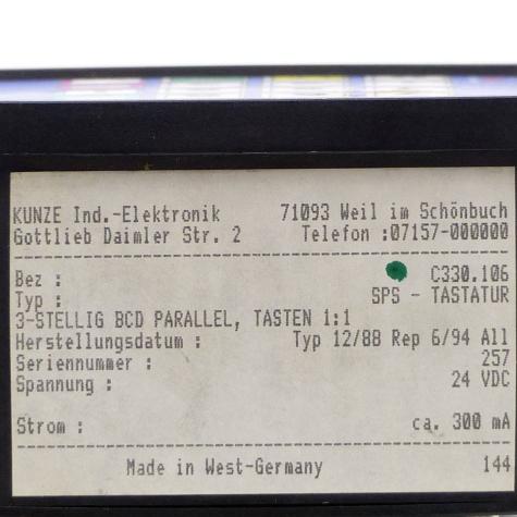 SPS-Tastatur  Gebraucht