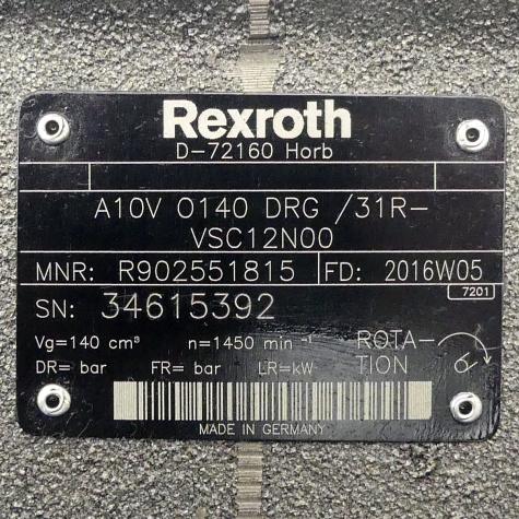 Axial piston pump A10V 0140 DRG /31R-VSC12N00 Used