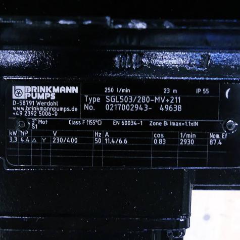 Schlürf-Tauchpumpe SGL503/280-MV+211 Neu