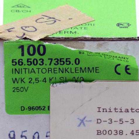 Initiatorenklemmen (VPE 50 St.) WK2,5-4KISL/V0 