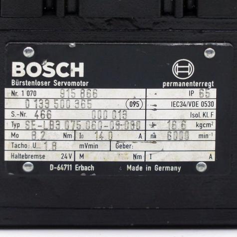 Bürstenloser Servomotor SE-LB3.075.060-00.000 SE-LB3.075 060-06.000 Gebraucht
