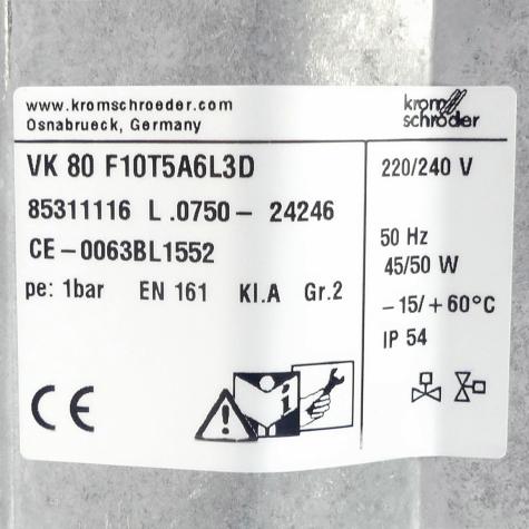 Gas-Motorventil VK 80 F10T5A6L3D Neu