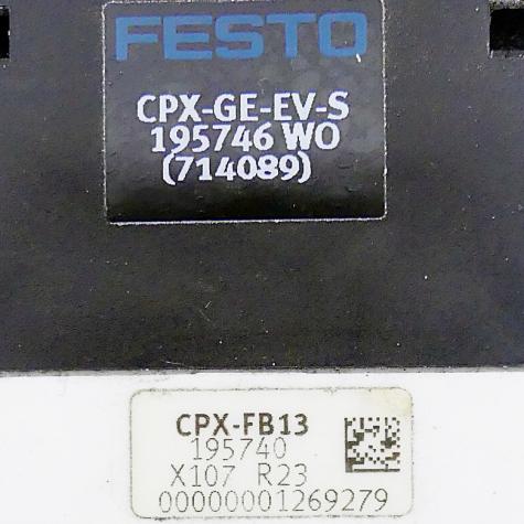 Bus node CPX-FB13 inkl. Interlink block CPX-GE-EV-S 195746 / 195740 Used
